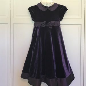 Good Lad Deep Purple Velvet Formal Dress